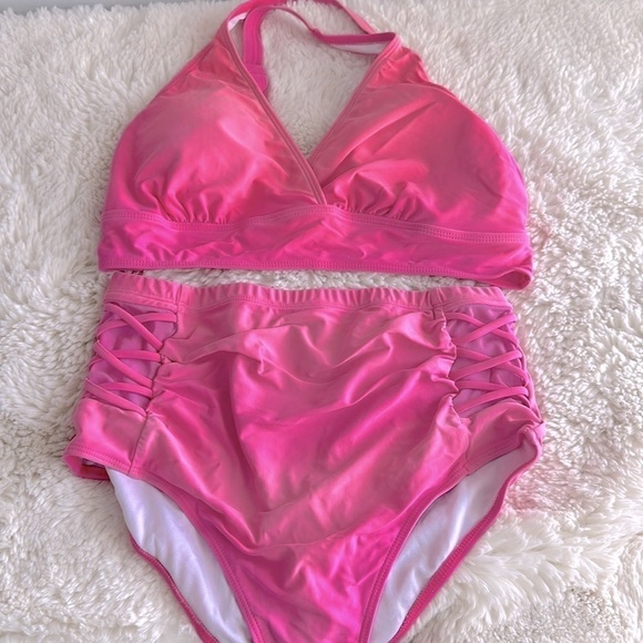 Adorable pink bakini. Bathing suit. Size 14 - Picture 2 of 6